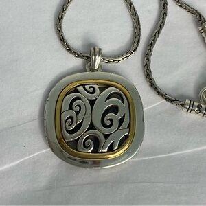 Brighton Silver and Gold Swirl Necklace
